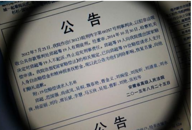 人民法院登报公告