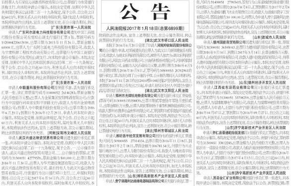 人民法院公告