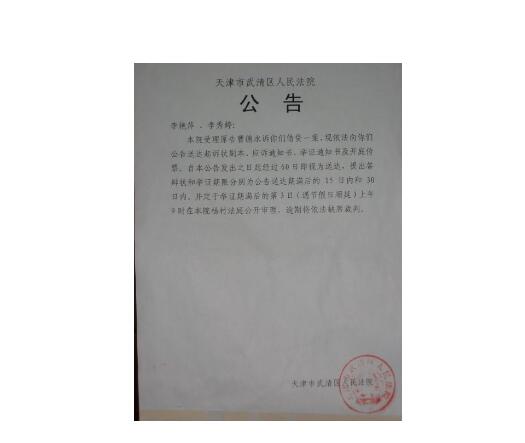 法院公告登报