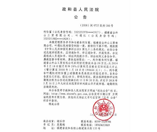 公告送达图一