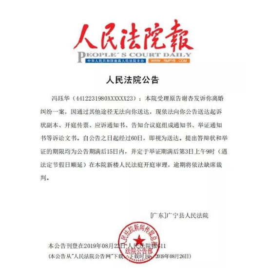 人民法院报公告