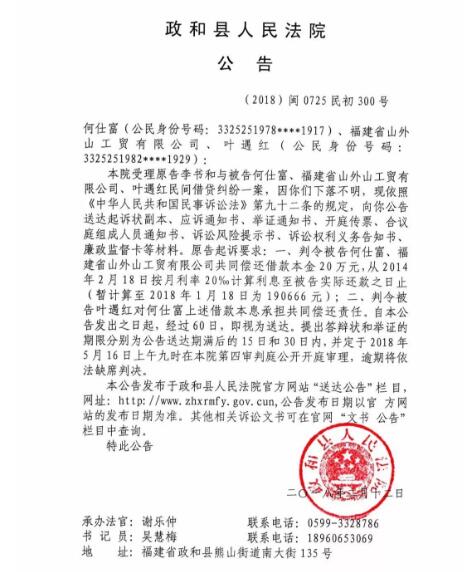 人民法院报送达公告图二