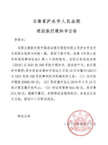人民法院报公告送达图一