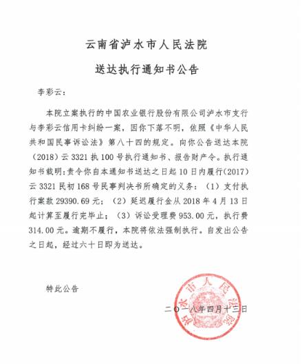 人民法院报公告送达图一