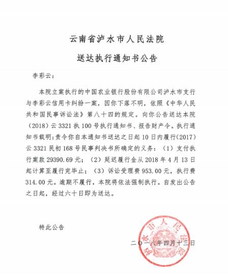 人民法院报公告送达